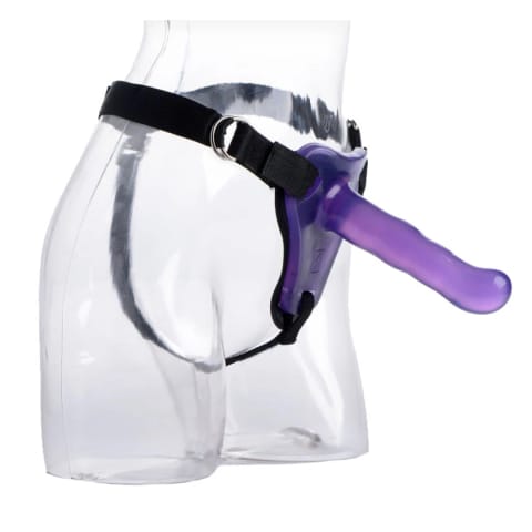 ⁨XR Brands Strap-On System T-Back z anatomiczną nakładką 7 cali czarny⁩ w sklepie Wasserman.eu