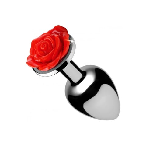 ⁨XR Brands Rosebud Plug Medium aluminiowy czarny kwiat⁩ w sklepie Wasserman.eu