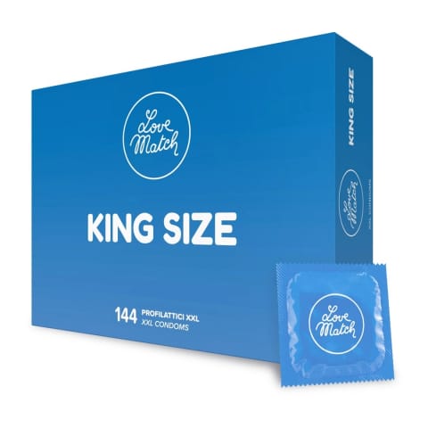 ⁨Love Match King Size komfortowe prezerwatywy XXL 60 mm 144 sztuki⁩ w sklepie Wasserman.eu