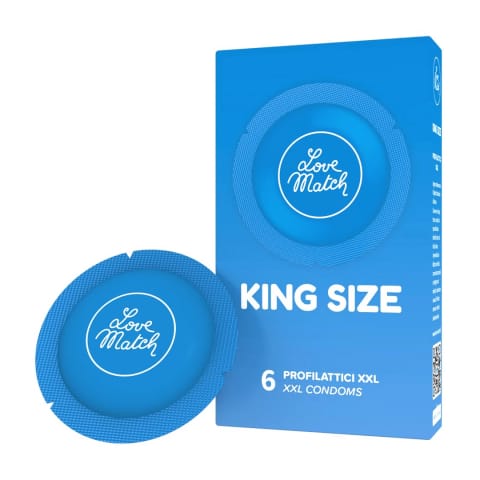 ⁨Love Match King Size prezerwatywy 60 mm duży rozmiar 6 sztuk⁩ w sklepie Wasserman.eu