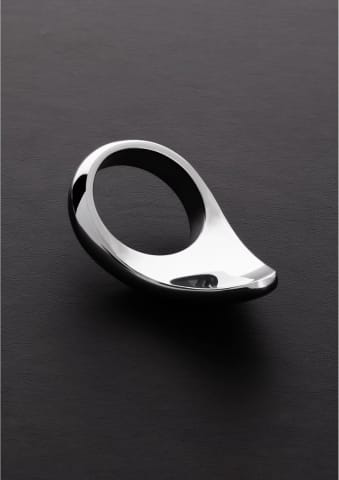 ⁨Steel Teardrop - stalowy pierścień intymny 50 mm, polerowany design⁩ w sklepie Wasserman.eu