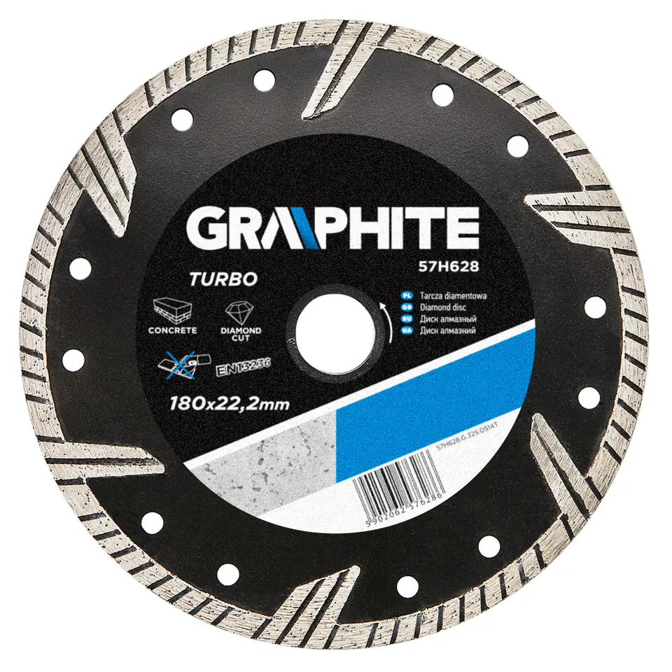 ⁨Diamond blade 180 x 22.2 mm, turbo⁩ at Wasserman.eu