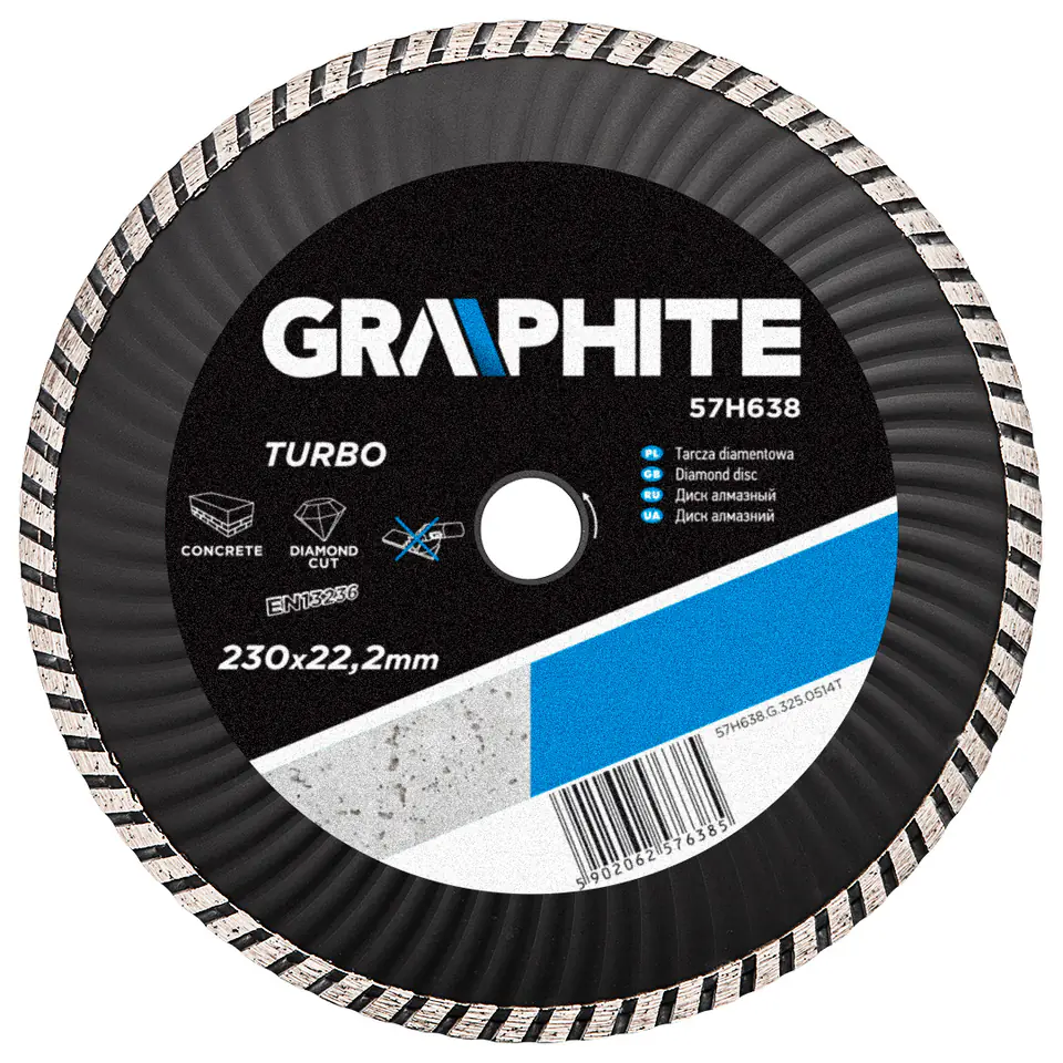 ⁨Diamond blade 230 x 22.2 mm, turbo wave⁩ at Wasserman.eu