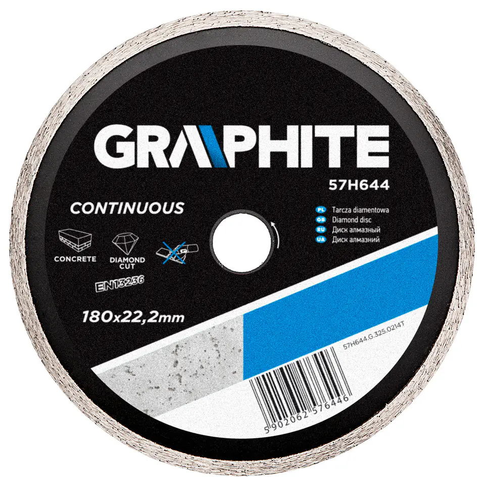 ⁨Diamond blade 180 x 22.2 mm, full⁩ at Wasserman.eu