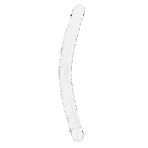 RealRock Crystal Clear podwojny model intymny 45 cm przezroczysty w sklepie Wasserman.eu