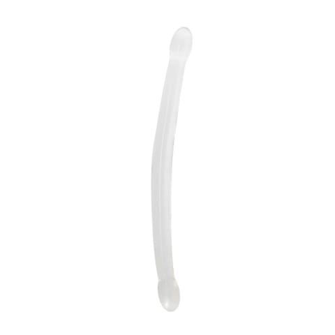RealRock Crystal Clear - Podwojny model intymny 42 cm, przezroczysty w sklepie Wasserman.eu