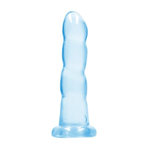 ⁨RealRock Dildo Transparentne 17 cm z Przyssawką Powierzchnia Karbowana⁩ w sklepie Wasserman.eu