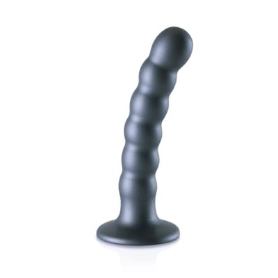 ⁨Ouch! silikonowy aplikator intymny z koralikami 13 cm z przyssawką⁩ w sklepie Wasserman.eu