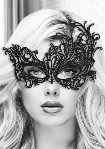⁨OUCH! Royal Black Lace Mask - koronkowa maska na oczy, czarna⁩ w sklepie Wasserman.eu