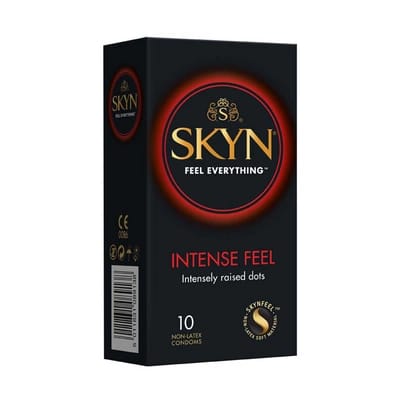 ⁨Mates Skyn Intense Feel 10 szt. prezerwatywy teksturowane SKYNFEEL⁩ w sklepie Wasserman.eu