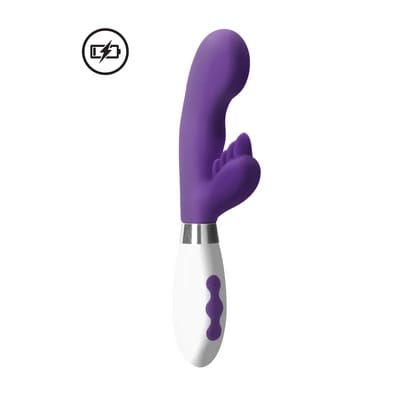 ⁨Shots Luna Ares - Wibrator podwojny, silikonowy, 21,2 cm, fioletowy⁩ w sklepie Wasserman.eu