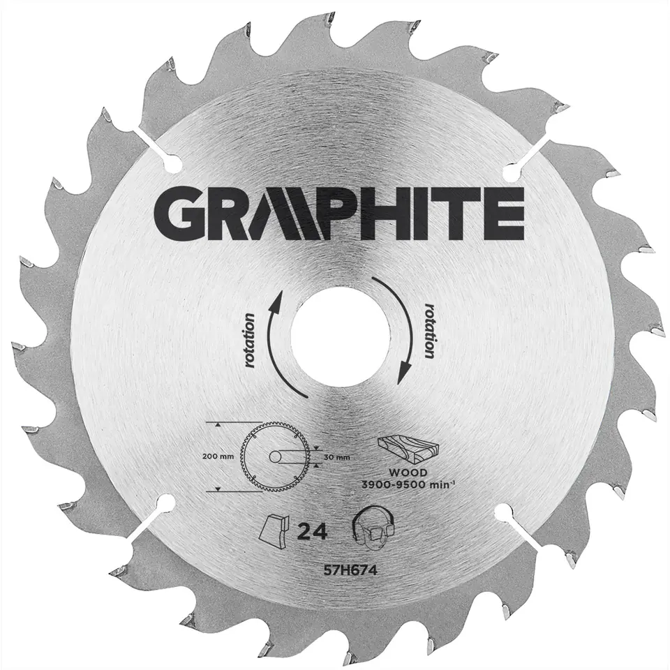 ⁨Saw blade, forklift, 200 x 30 mm, 24 teeth⁩ at Wasserman.eu