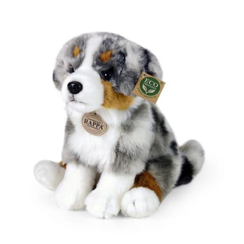 Rappa - Pluszowa realistyczna maskotka Pies Owczarek Australijski siedzący 30 cm Eco-Friendly w sklepie Wasserman.eu