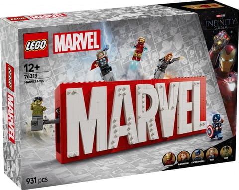 ⁨Blocks Super Heroes 76313 MARVEL Logo & Minifigures⁩ at Wasserman.eu