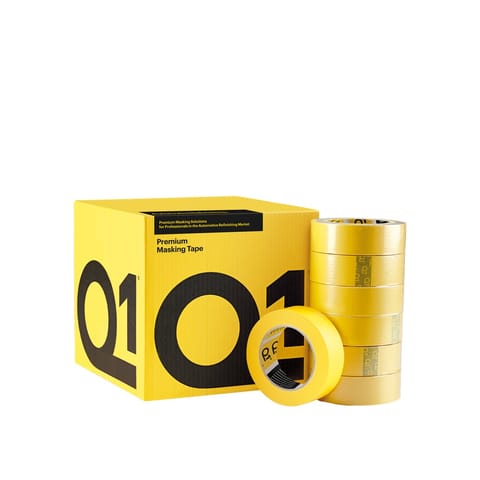 ⁨Q1 Premium Masking Tape Yellow 24mmx50m - taśma maskująca⁩ w sklepie Wasserman.eu