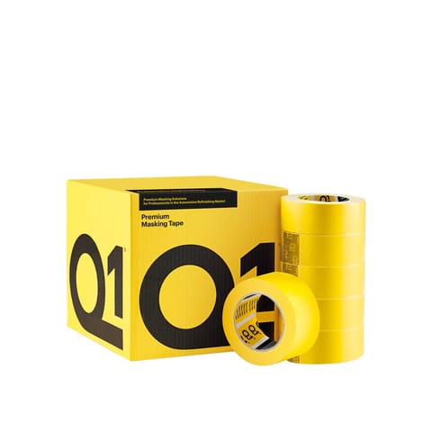 ⁨Q1 Premium Masking Tape Yellow 48mmx50m - taśma maskująca⁩ w sklepie Wasserman.eu