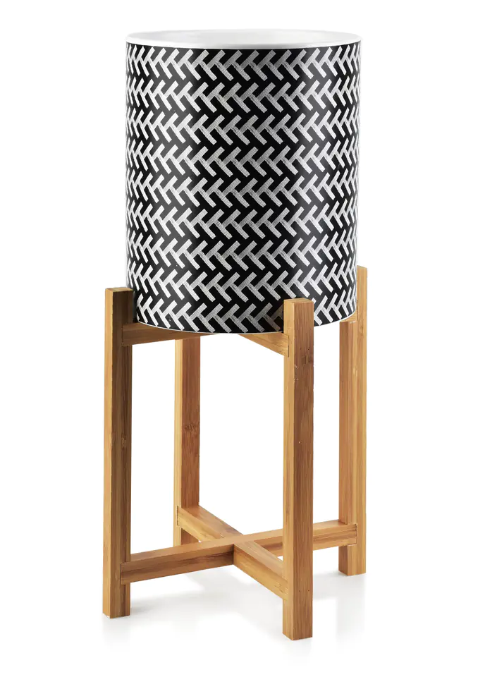 AVA BLACK POT DIA.20xh23cm on stand at Wasserman.eu