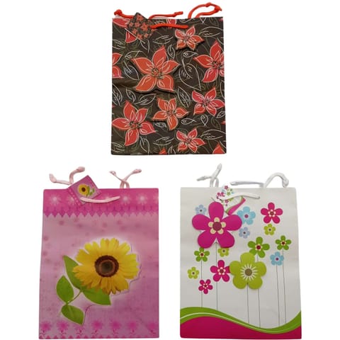 ⁨Torebka prezentowa 26x33x13cm 3D kwiaty ROZETTE⁩ w sklepie Wasserman.eu