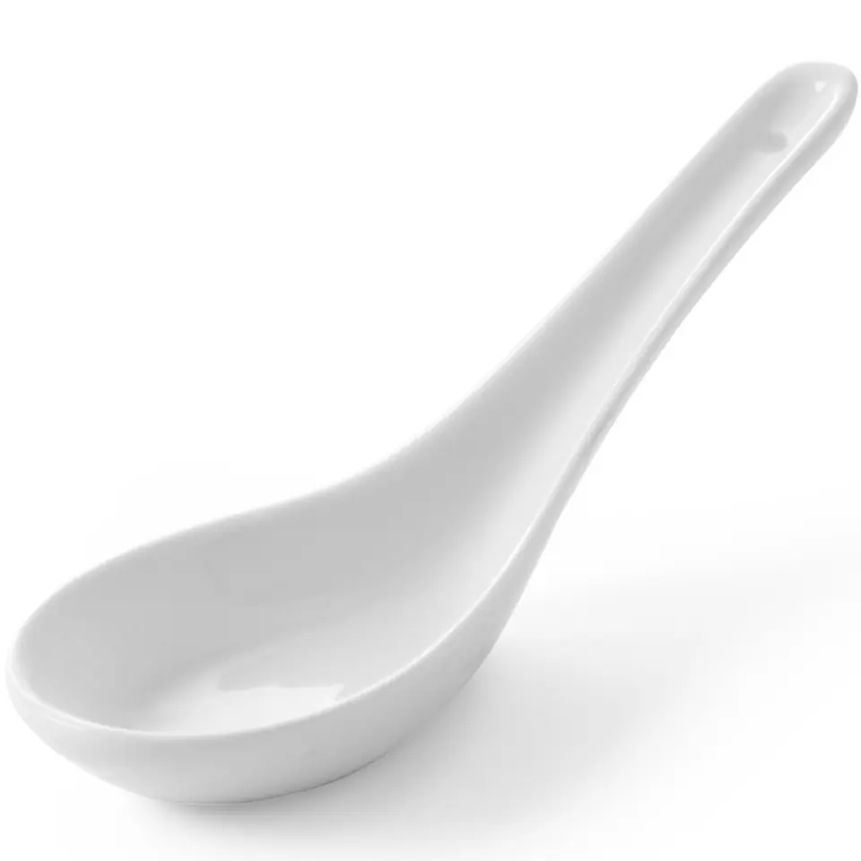 ⁨Spoon for sauces and dips TAPAS MINI white porcelain set 6pcs. - Hendi 785324⁩ at Wasserman.eu