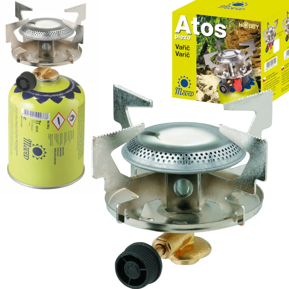 ⁨Gas touring stove for gas cartridges with 7/16" ATOS 1.8kW thread⁩ at Wasserman.eu