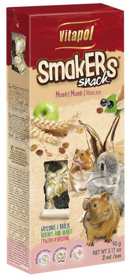 ⁨VITAPOL GOURMETS FOR RODENTS -MUESLI [ZVP-1137] 90g⁩ at Wasserman.eu