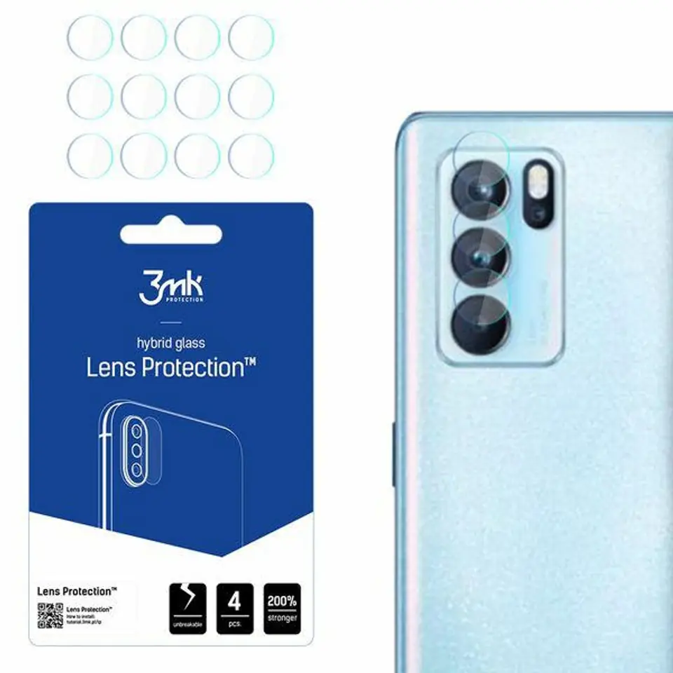 ⁨3MK Lens Protect Oppo Reno 6 Pro 5G PEPM00 Ochrona na obiektyw aparatu 4szt⁩ w sklepie Wasserman.eu