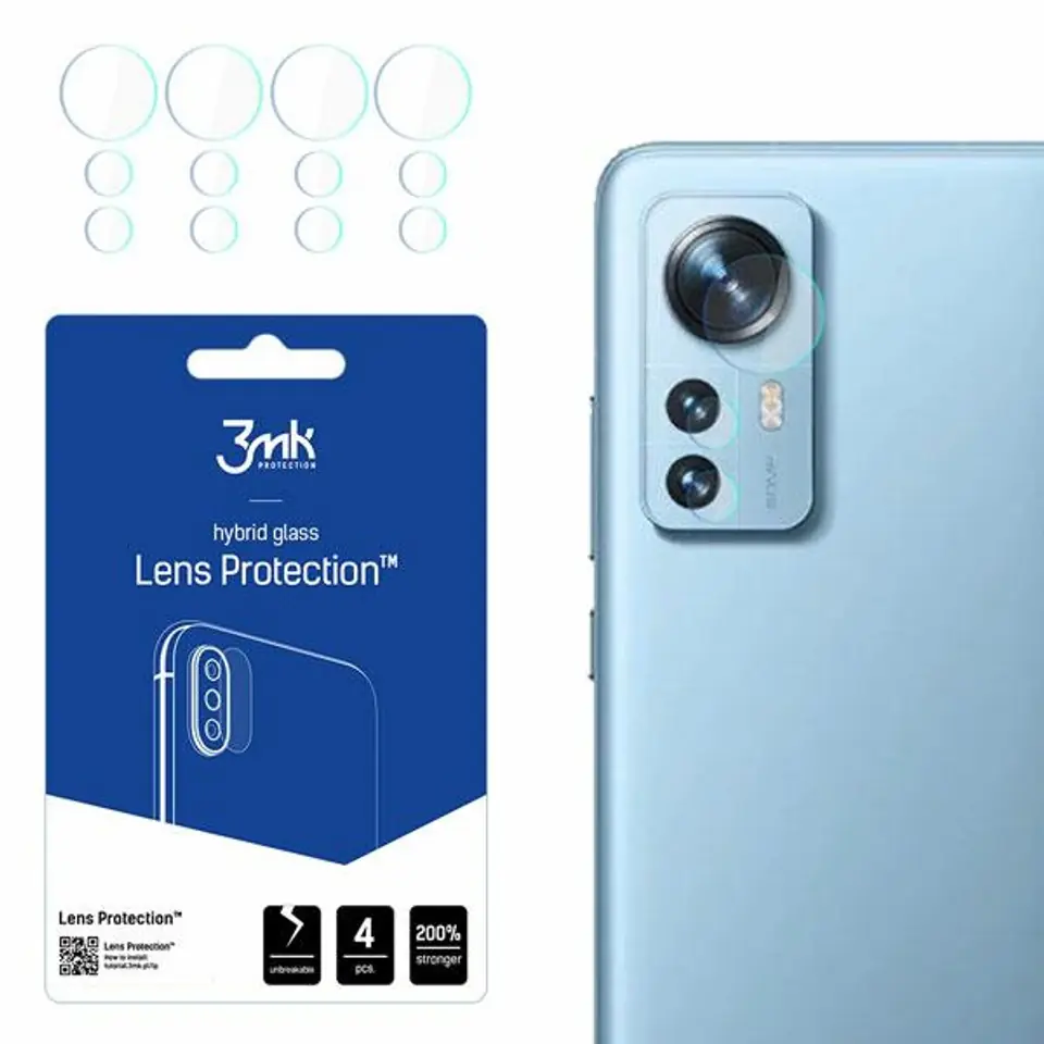 ⁨3MK Lens Protect Xiaomi 12 Pro Ochrona na obiektyw aparatu 4szt⁩ w sklepie Wasserman.eu