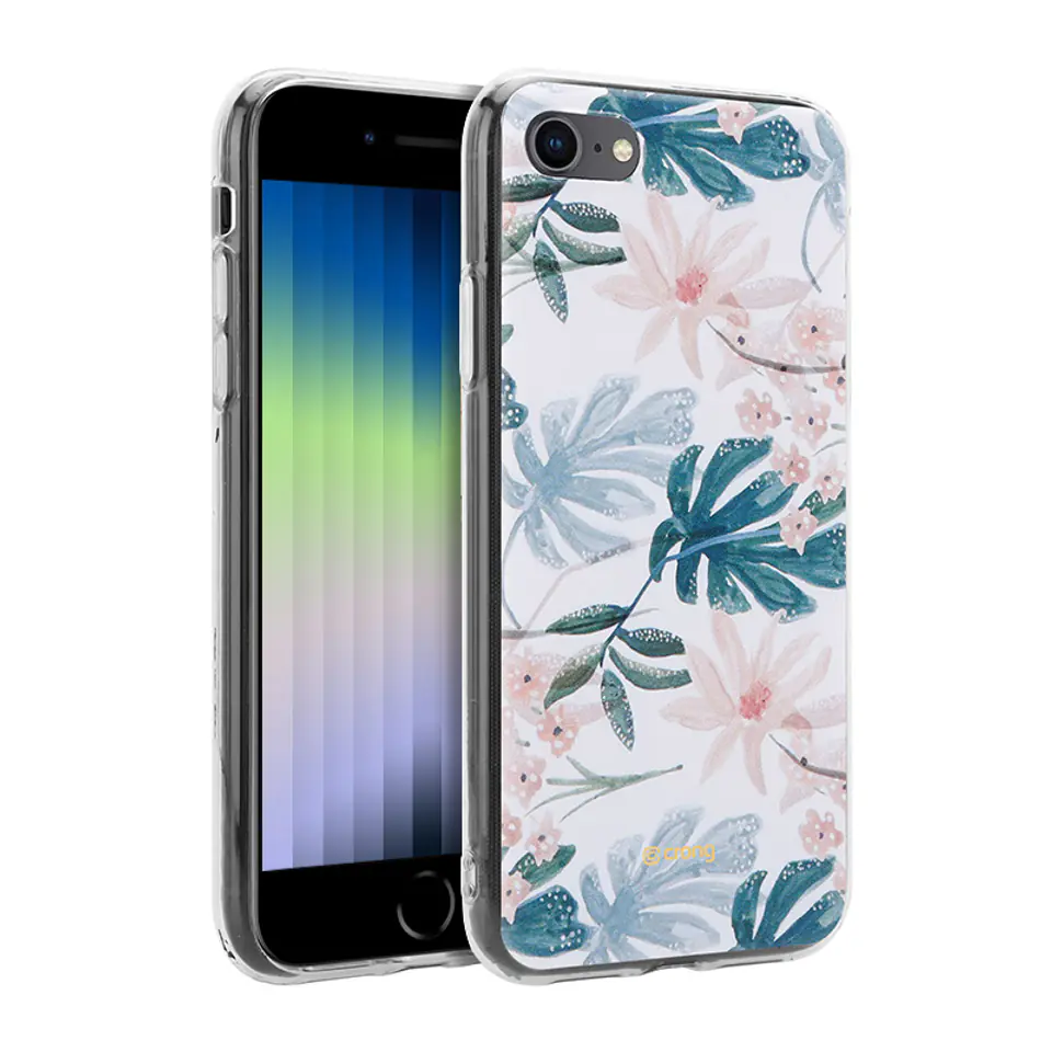 ⁨Crong Flower Case – Etui iPhone SE (2022/2020) / 8 / 7 (wzór 01)⁩ w sklepie Wasserman.eu