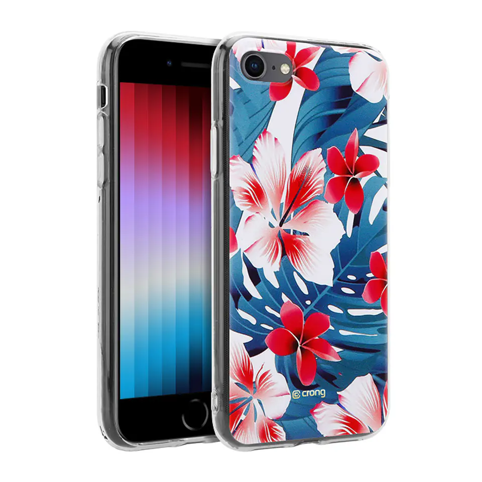 ⁨Crong Flower Case – Etui iPhone SE (2022/2020) / 8 / 7 (wzór 03)⁩ w sklepie Wasserman.eu