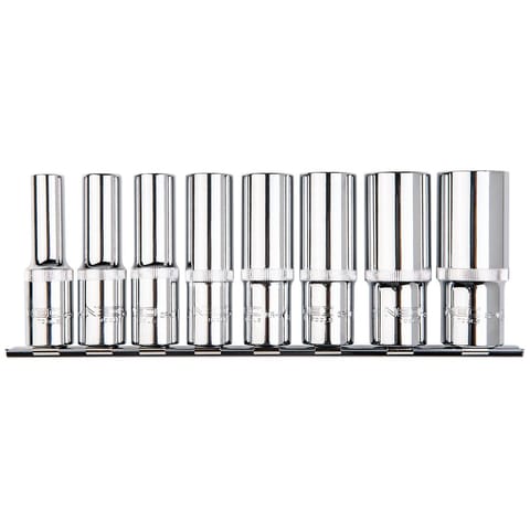 ⁨Spline sockets 1/2inch long set of 8 elements 08-650⁩ at Wasserman.eu