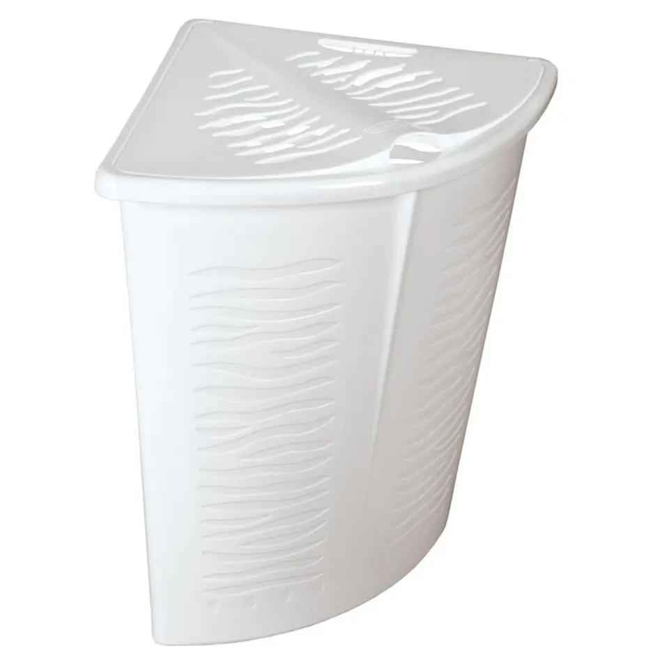 ⁨Corner laundry basket Zebra 45L BranQ white⁩ at Wasserman.eu