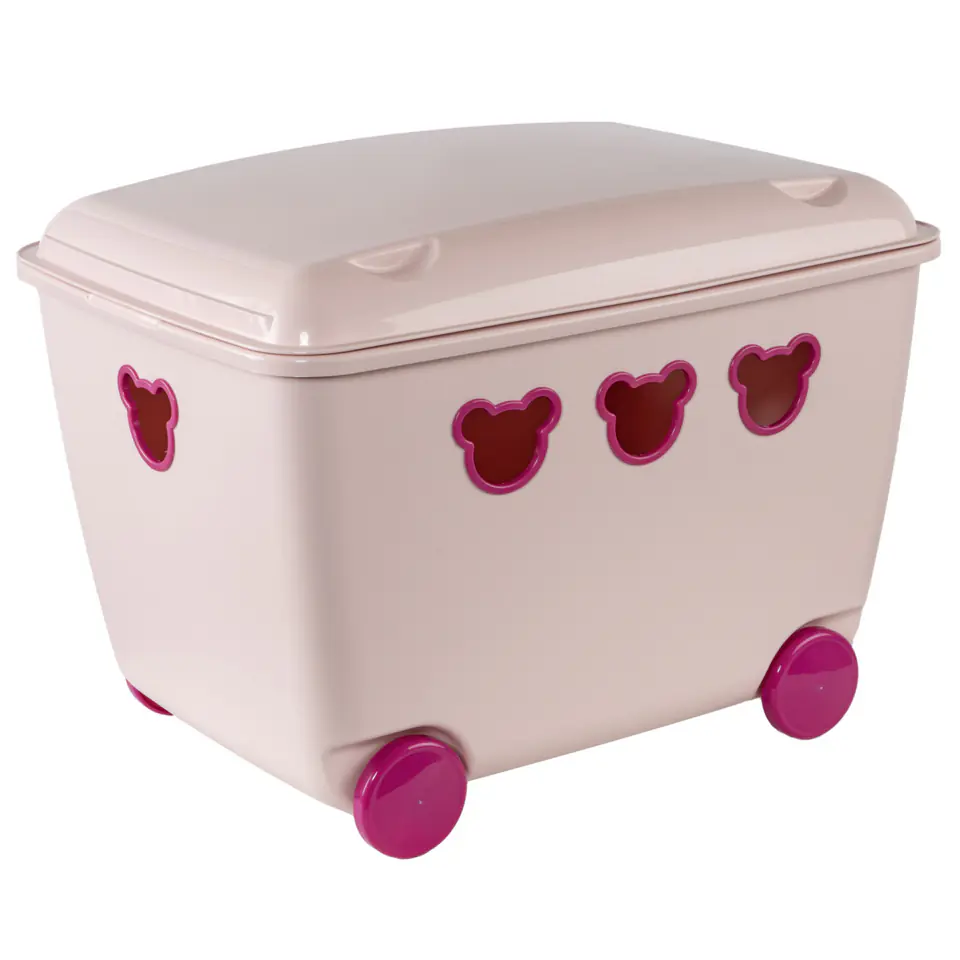 ⁨Toy box 55L BranQ Teddy pink⁩ at Wasserman.eu