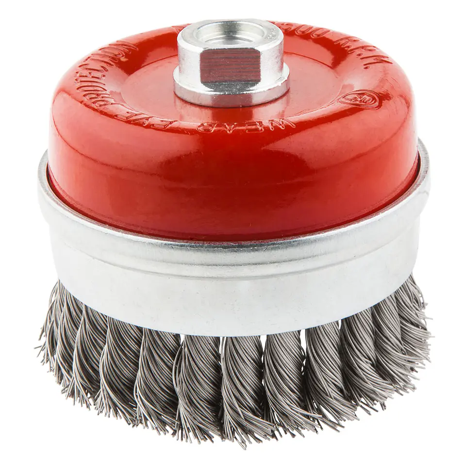 ⁨Reinforced wire butt brush, 65 mm x M14, INOX⁩ at Wasserman.eu