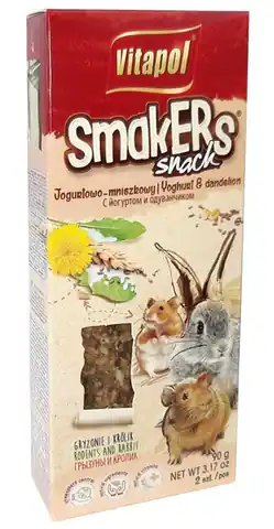 ⁨Vitapol Smakers dla gryzoni - jogurtowo-mniszkowy 2szt [1105]⁩ w sklepie Wasserman.eu