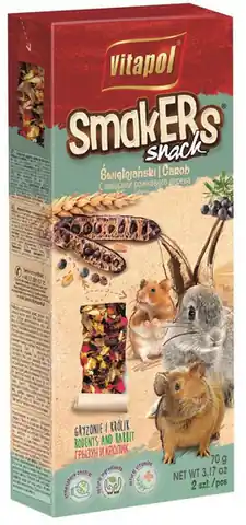 ⁨VITAPOL SMAKERS FOR RODENTS-CAROB [ZVP-1109] 90g⁩ at Wasserman.eu