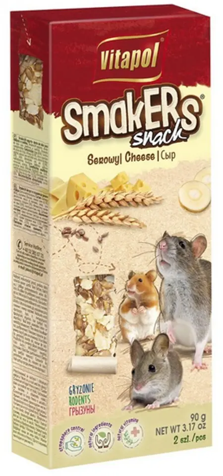 ⁨VITAPOL GOURMET FOR RODENTS-CHEESE [ZVP-1118] 90g⁩ at Wasserman.eu