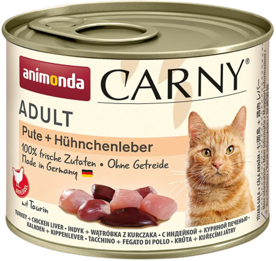 ⁨ANIMONDA Carny Adult turkey can and chicken liver 200 g⁩ at Wasserman.eu