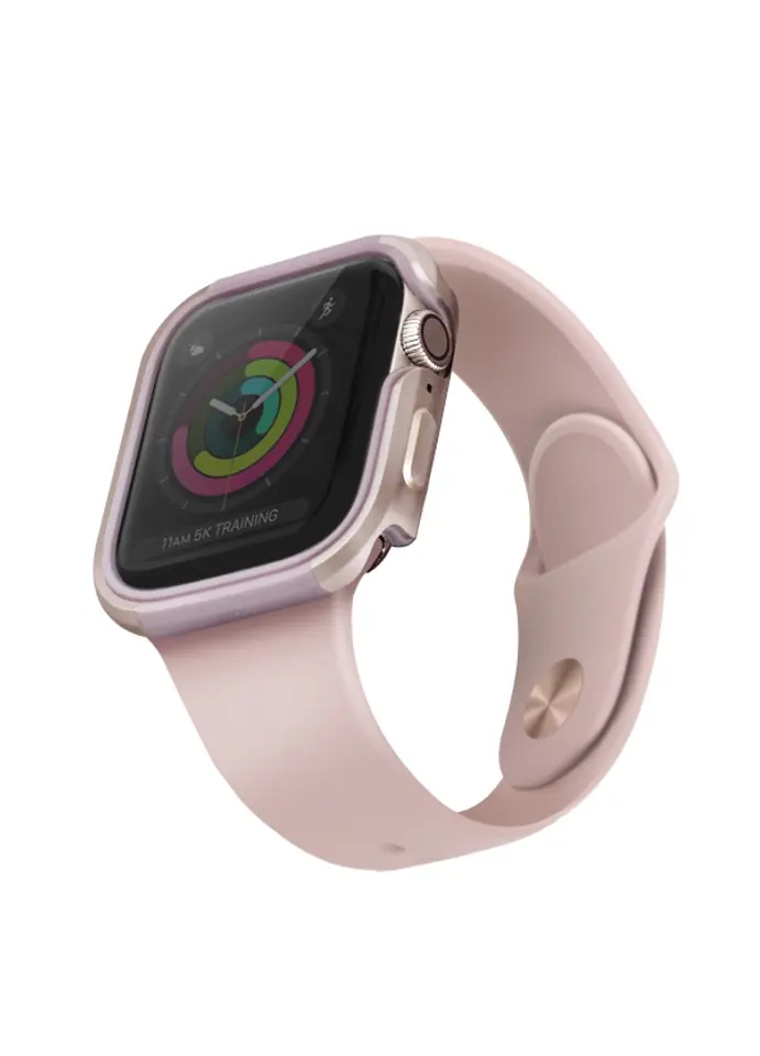⁨UNIQ etui Valencia Apple Watch Series4/5/6/SE 44mm. różowo-złoty/blush gold pink⁩ w sklepie Wasserman.eu