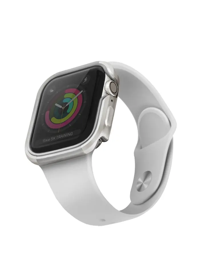 ⁨UNIQ case Valencia Apple Watch Series 4/5/6/SE 40mm. silver/titanium silver⁩ at Wasserman.eu