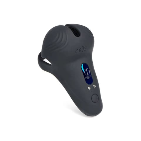 ⁨XR Brands silikonowy pierścień z pilotem, 10 trybow, czarny⁩ w sklepie Wasserman.eu