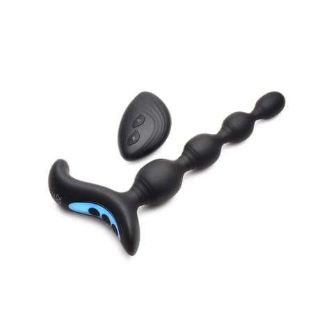 ⁨XR Brands 4-stopniowy korek kulkowy z pilotem, silikon, E-stim⁩ w sklepie Wasserman.eu