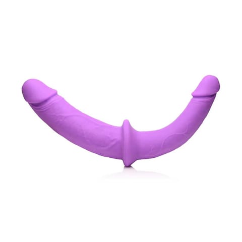 ⁨XR Brands Strap-On silikonowy dwustronny z uprzężą, model anatomiczny⁩ w sklepie Wasserman.eu