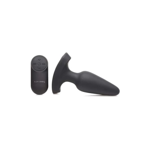 ⁨XR Brands Red Laser Plug z pilotem - średni, silikonowy, sterowany zdalnie⁩ w sklepie Wasserman.eu