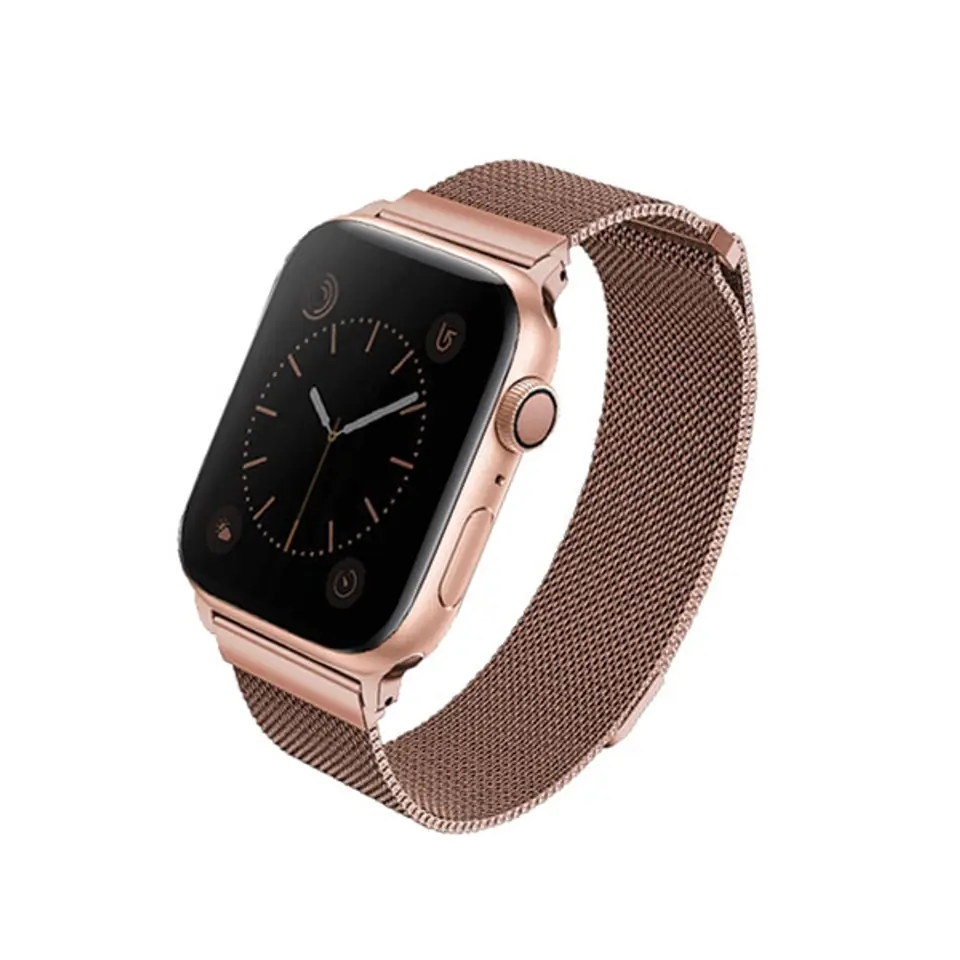 ⁨UNIQ pasek Dante Apple Watch Series 4/5/6/7/8/SE/SE2 38/40/41mm Stainless Steel różwo-złoty/rose gold⁩ w sklepie Wasserman.eu
