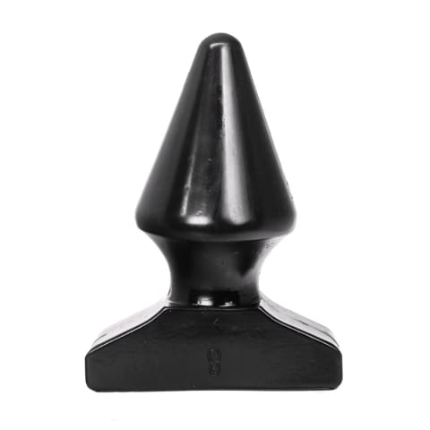 ⁨All Black Korek anatomiczny 17 cm z rowkami, czarny⁩ w sklepie Wasserman.eu