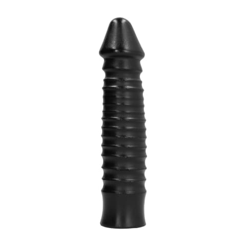 All Black - Dildo długie, prążkowane, 26 cm w sklepie Wasserman.eu