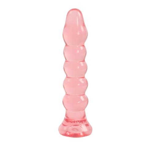 ⁨Doc Johnson Crystal Jellies - Transparentny korek anatomiczny 5-prążkowy⁩ w sklepie Wasserman.eu