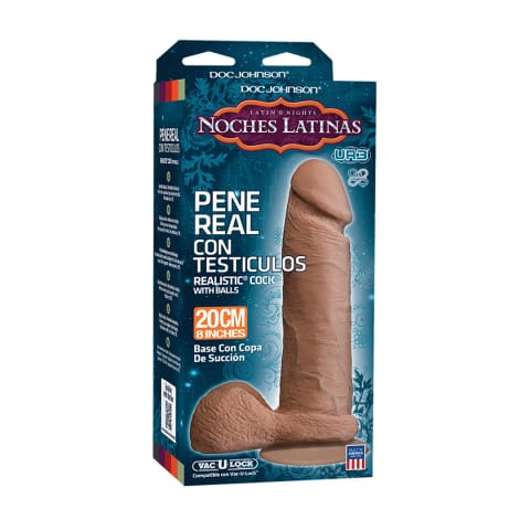 ⁨Doc Johnson Noches Latinas ULTRASKYN 20 cm model z przyssawką karmelowy⁩ w sklepie Wasserman.eu