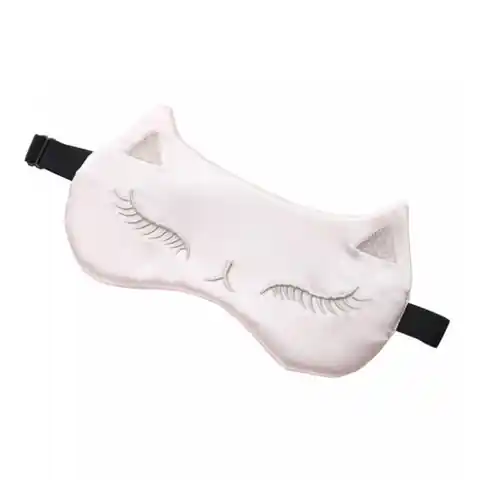 ⁨Maska do spania kot róż satynowa ozdobna OPK01R⁩ w sklepie Wasserman.eu