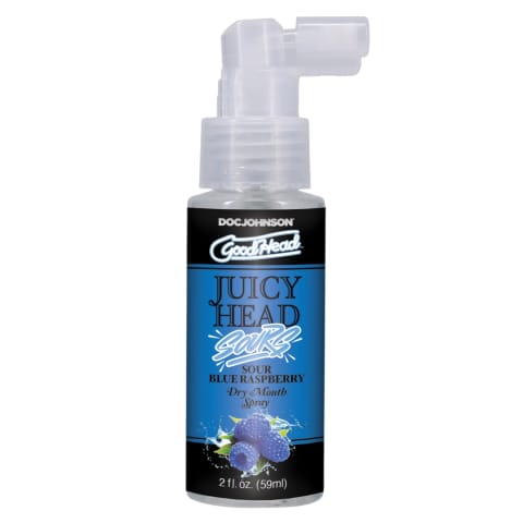⁨Doc Johnson GoodHead Spray na suchość jamy ustnej Sour Blue Raspberry 60ml⁩ w sklepie Wasserman.eu